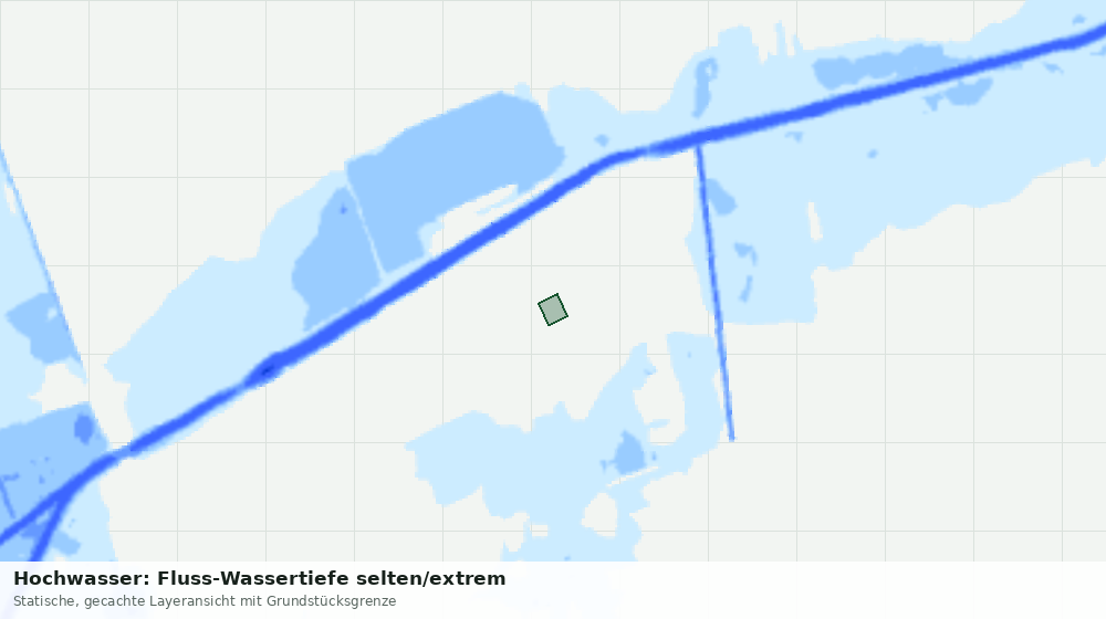 Statische Kartenansicht: Hochwasser: Fluss-Wassertiefe selten/extrem