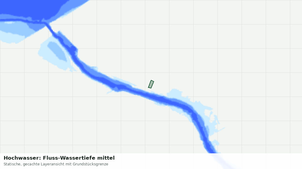 Statische Kartenansicht: Hochwasser: Fluss-Wassertiefe mittel