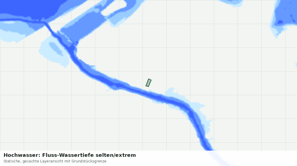 Statische Kartenansicht: Hochwasser: Fluss-Wassertiefe selten/extrem