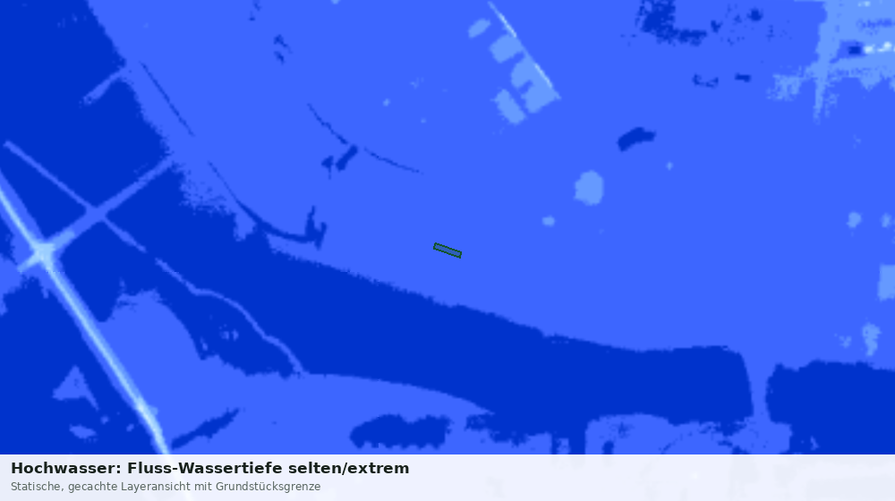 Statische Kartenansicht: Hochwasser: Fluss-Wassertiefe selten/extrem