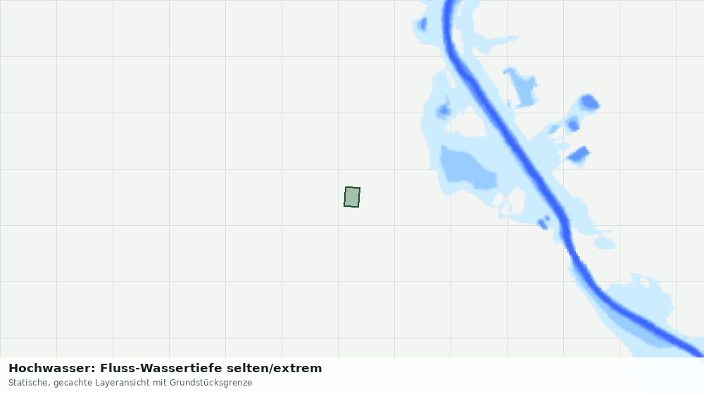Statische Kartenansicht: Hochwasser: Fluss-Wassertiefe selten/extrem