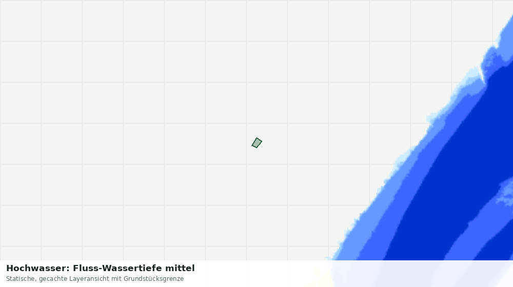 Statische Kartenansicht: Hochwasser: Fluss-Wassertiefe mittel