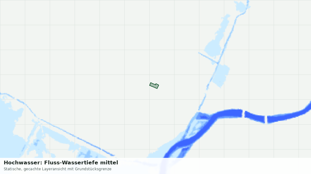 Statische Kartenansicht: Hochwasser: Fluss-Wassertiefe mittel