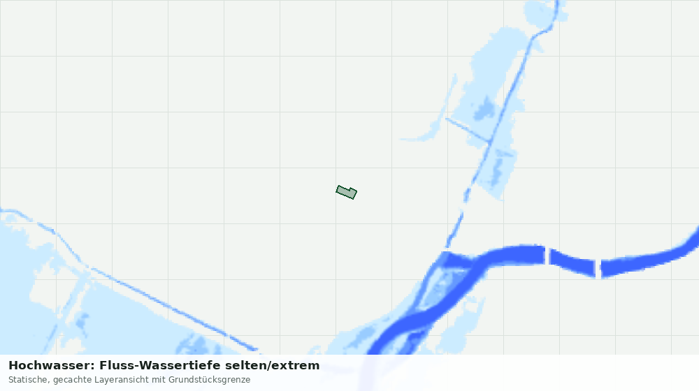 Statische Kartenansicht: Hochwasser: Fluss-Wassertiefe selten/extrem
