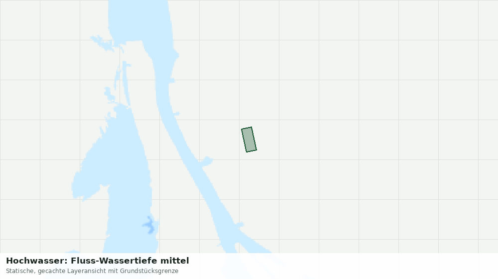 Statische Kartenansicht: Hochwasser: Fluss-Wassertiefe mittel