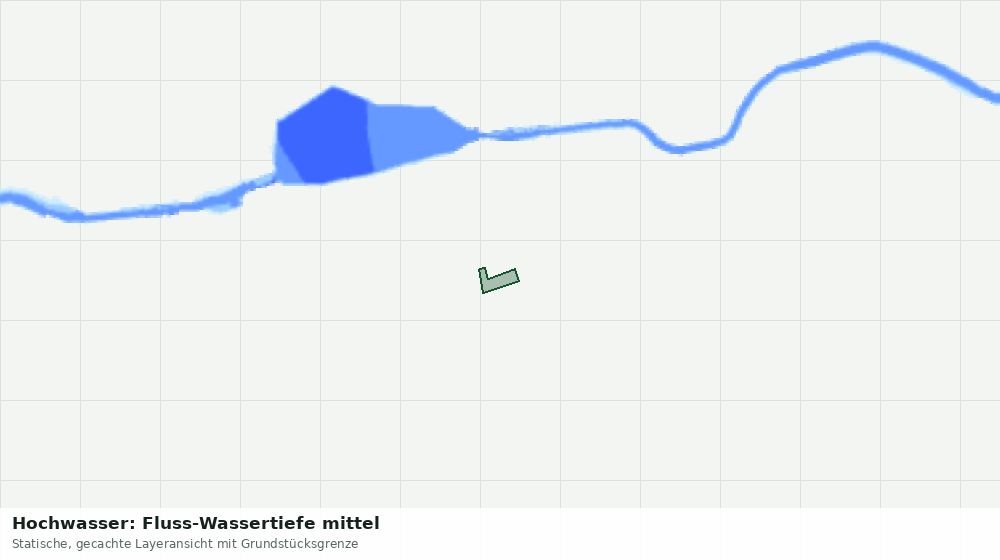Statische Kartenansicht: Hochwasser: Fluss-Wassertiefe mittel
