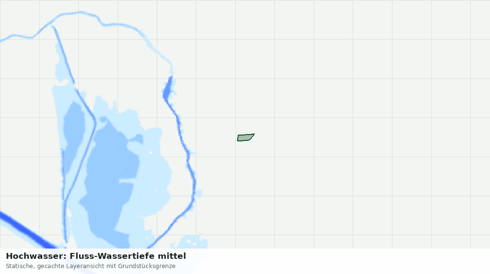 Statische Kartenansicht: Hochwasser: Fluss-Wassertiefe mittel