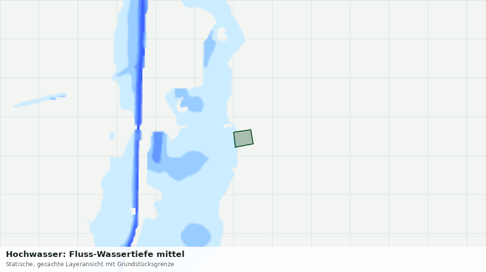 Statische Kartenansicht: Hochwasser: Fluss-Wassertiefe mittel