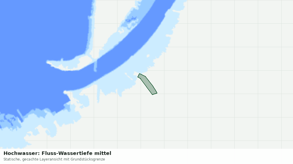 Statische Kartenansicht: Hochwasser: Fluss-Wassertiefe mittel
