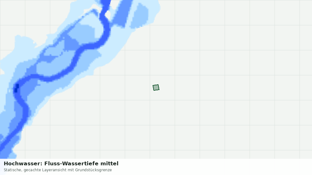 Statische Kartenansicht: Hochwasser: Fluss-Wassertiefe mittel