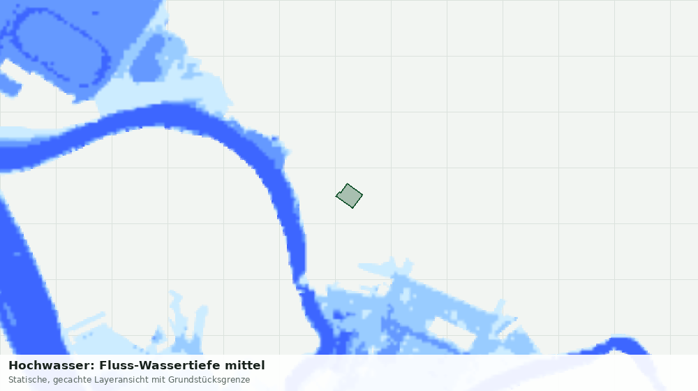 Statische Kartenansicht: Hochwasser: Fluss-Wassertiefe mittel