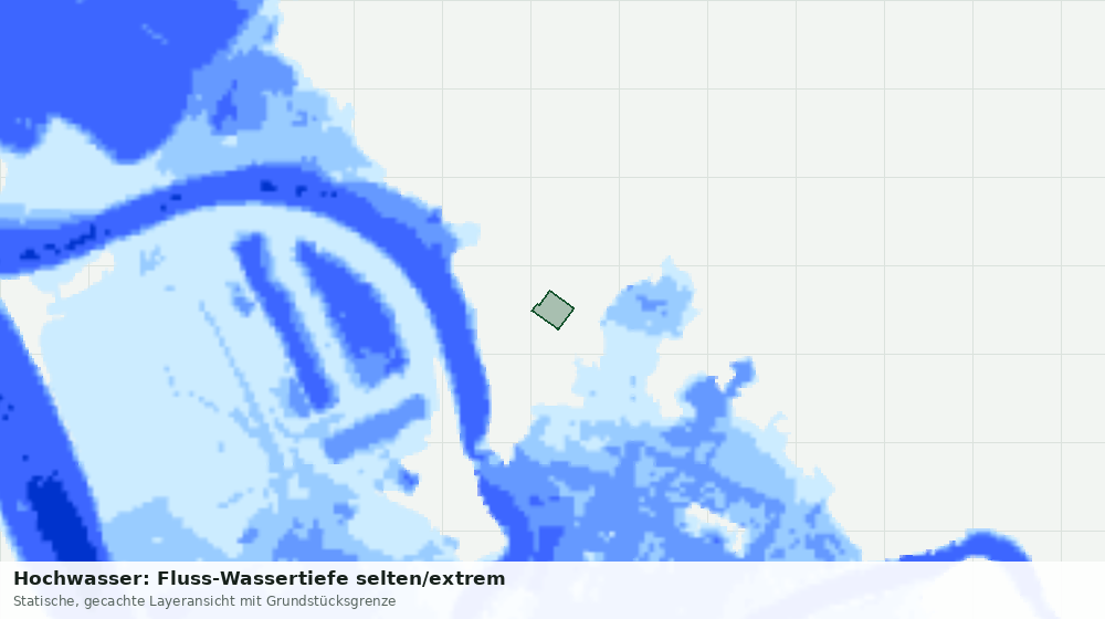 Statische Kartenansicht: Hochwasser: Fluss-Wassertiefe selten/extrem