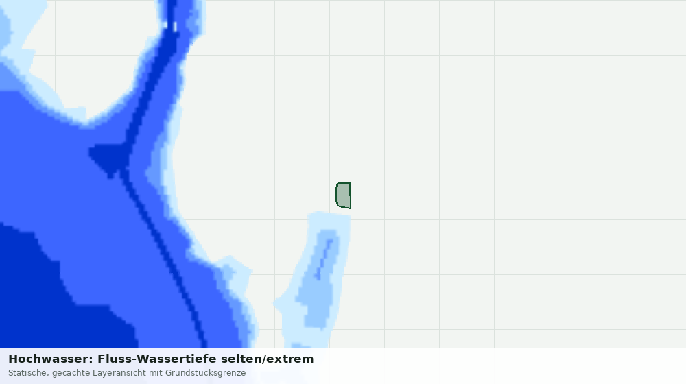 Statische Kartenansicht: Hochwasser: Fluss-Wassertiefe selten/extrem