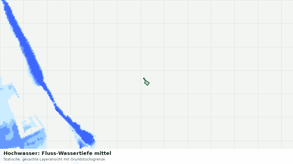 Statische Kartenansicht: Hochwasser: Fluss-Wassertiefe mittel