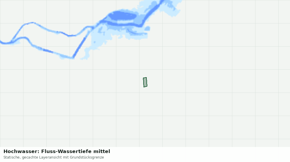 Statische Kartenansicht: Hochwasser: Fluss-Wassertiefe mittel