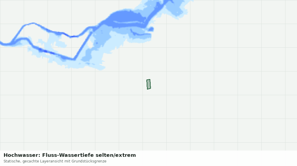 Statische Kartenansicht: Hochwasser: Fluss-Wassertiefe selten/extrem