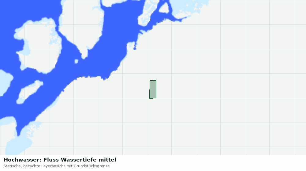 Statische Kartenansicht: Hochwasser: Fluss-Wassertiefe mittel