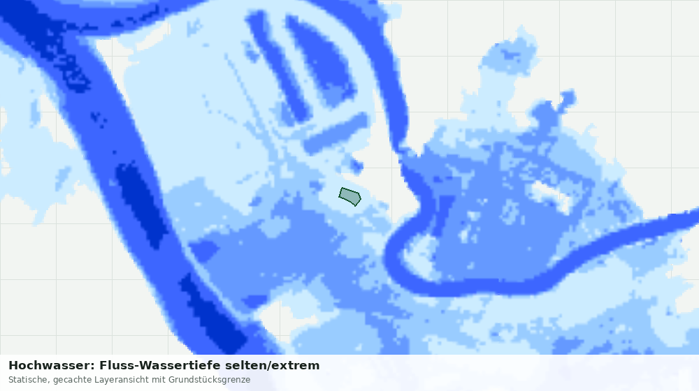 Statische Kartenansicht: Hochwasser: Fluss-Wassertiefe selten/extrem