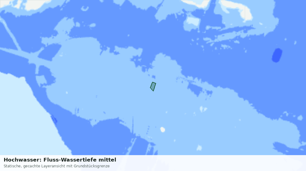 Statische Kartenansicht: Hochwasser: Fluss-Wassertiefe mittel