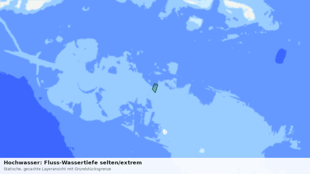 Statische Kartenansicht: Hochwasser: Fluss-Wassertiefe selten/extrem