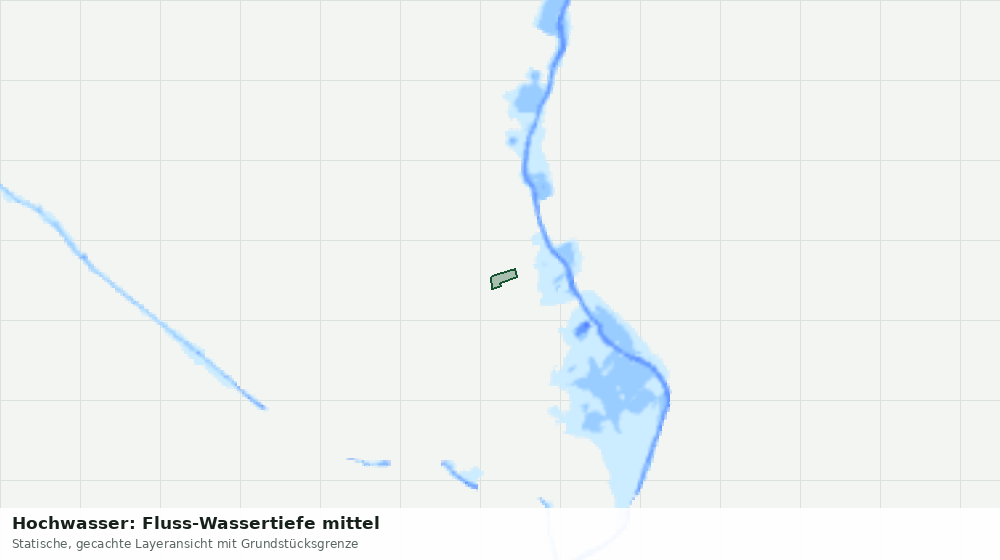 Statische Kartenansicht: Hochwasser: Fluss-Wassertiefe mittel