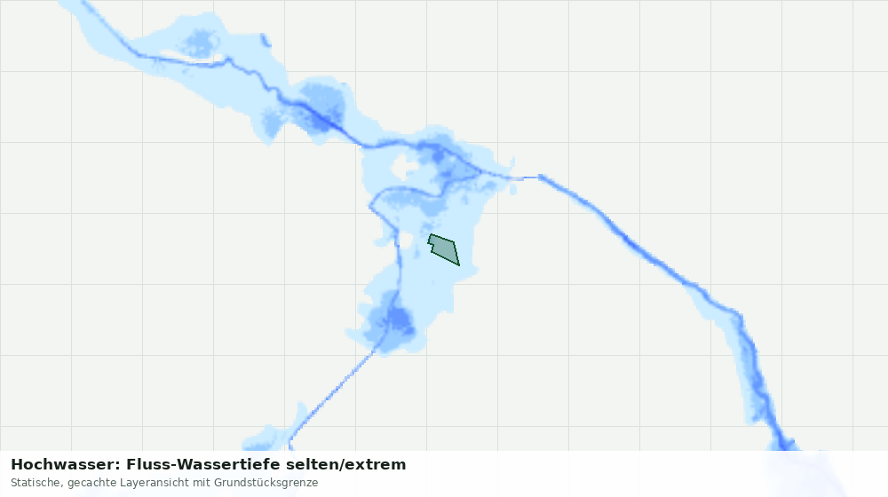 Statische Kartenansicht: Hochwasser: Fluss-Wassertiefe selten/extrem