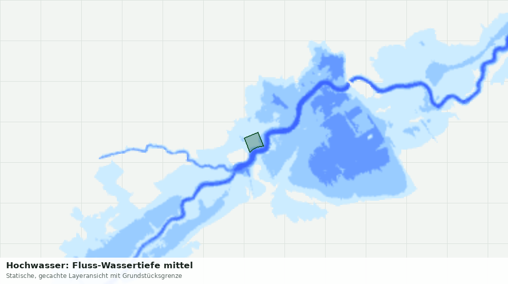 Statische Kartenansicht: Hochwasser: Fluss-Wassertiefe mittel