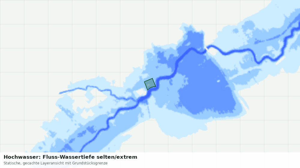Statische Kartenansicht: Hochwasser: Fluss-Wassertiefe selten/extrem