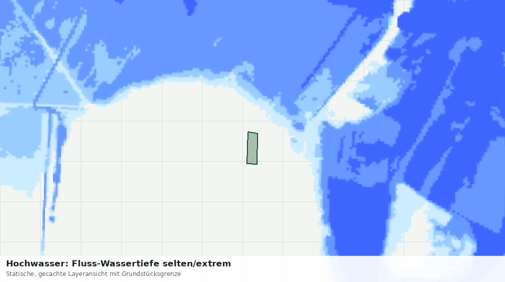 Statische Kartenansicht: Hochwasser: Fluss-Wassertiefe selten/extrem