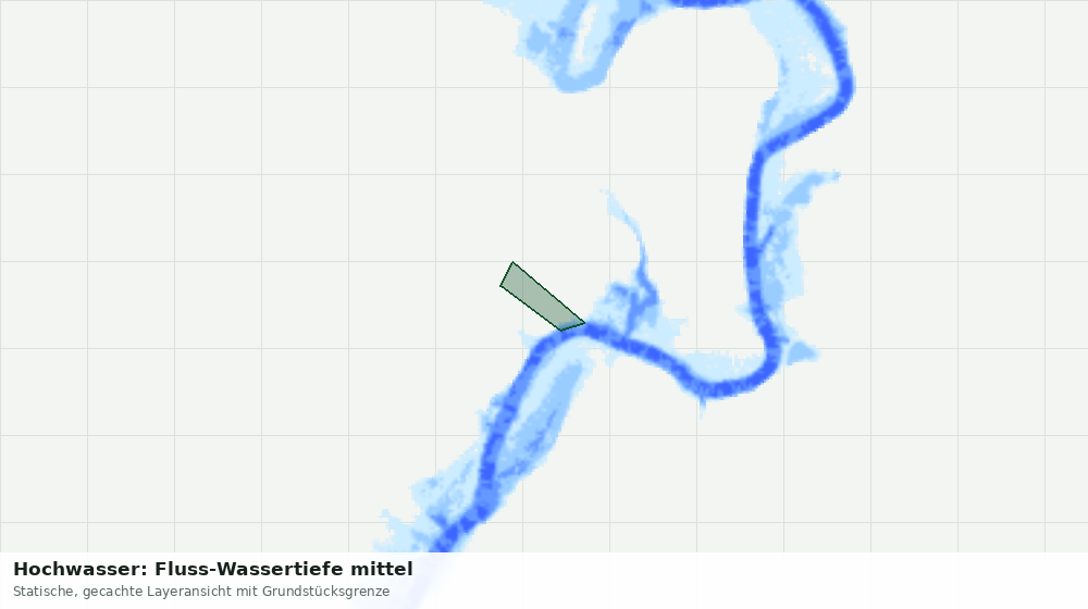 Statische Kartenansicht: Hochwasser: Fluss-Wassertiefe mittel
