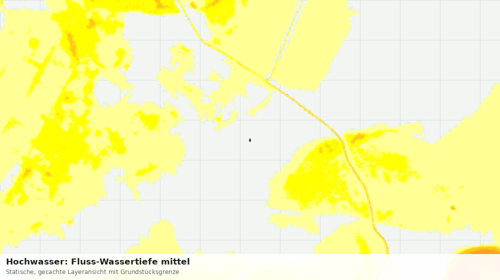 Statische Kartenansicht: Hochwasser: Fluss-Wassertiefe mittel