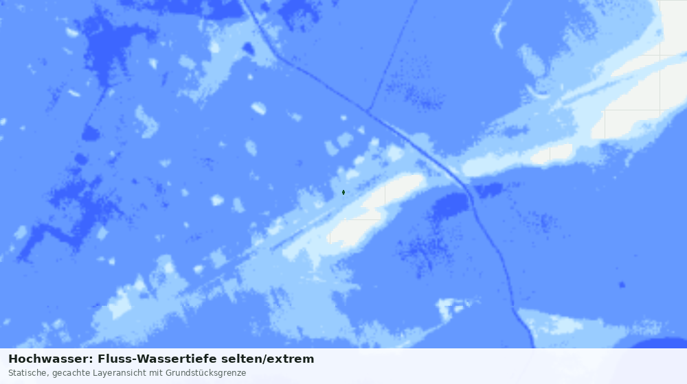 Statische Kartenansicht: Hochwasser: Fluss-Wassertiefe selten/extrem