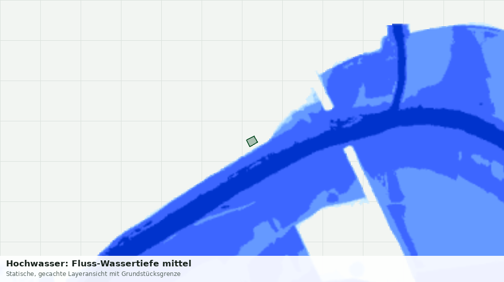 Statische Kartenansicht: Hochwasser: Fluss-Wassertiefe mittel