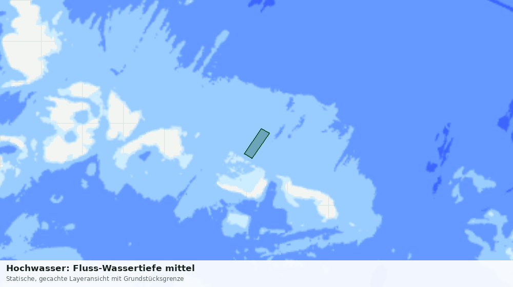 Statische Kartenansicht: Hochwasser: Fluss-Wassertiefe mittel
