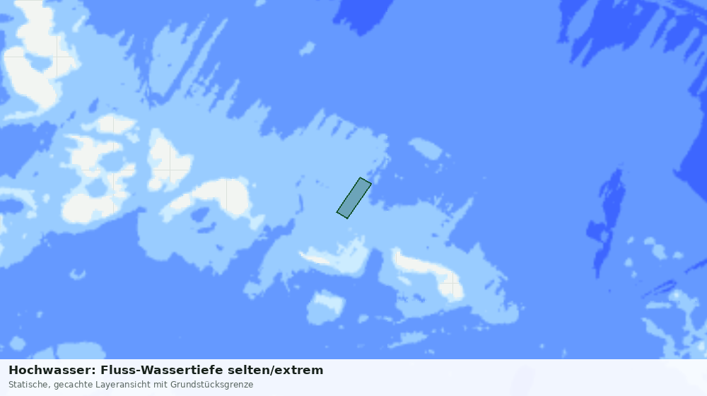 Statische Kartenansicht: Hochwasser: Fluss-Wassertiefe selten/extrem