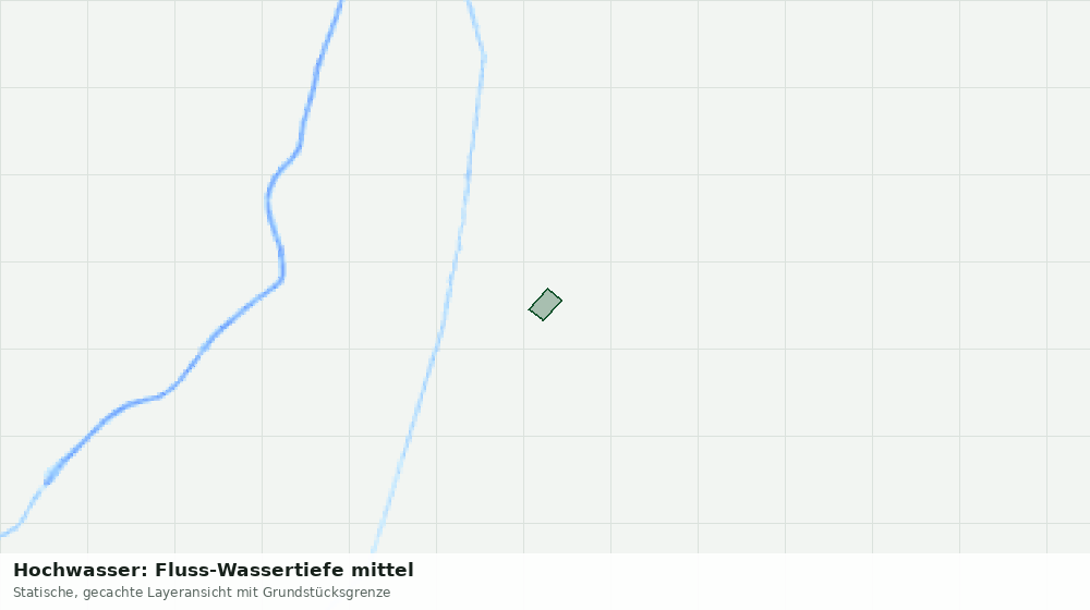 Statische Kartenansicht: Hochwasser: Fluss-Wassertiefe mittel