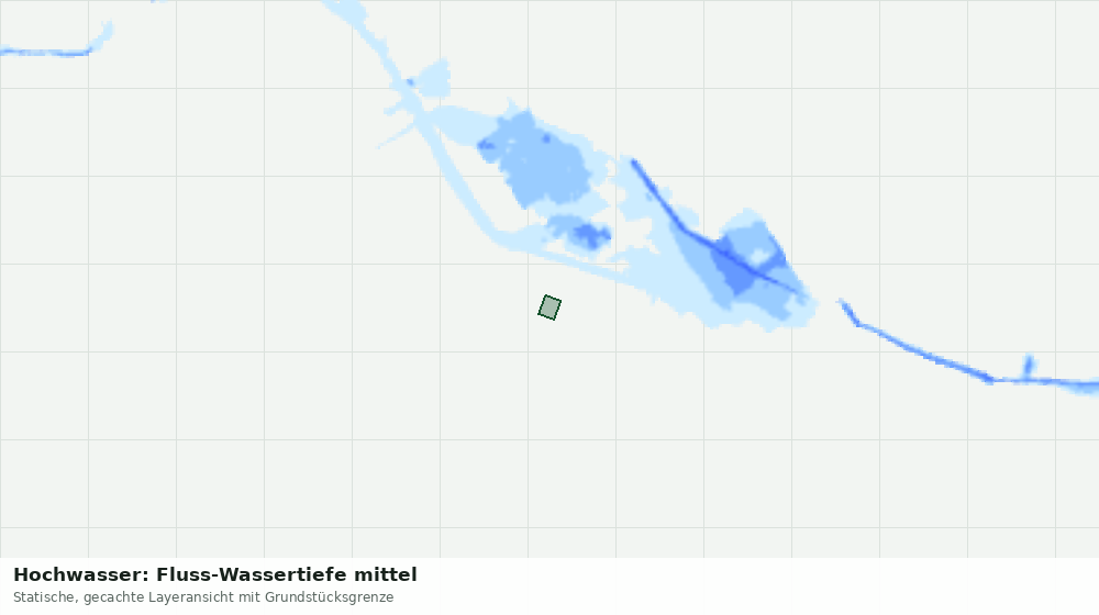 Statische Kartenansicht: Hochwasser: Fluss-Wassertiefe mittel