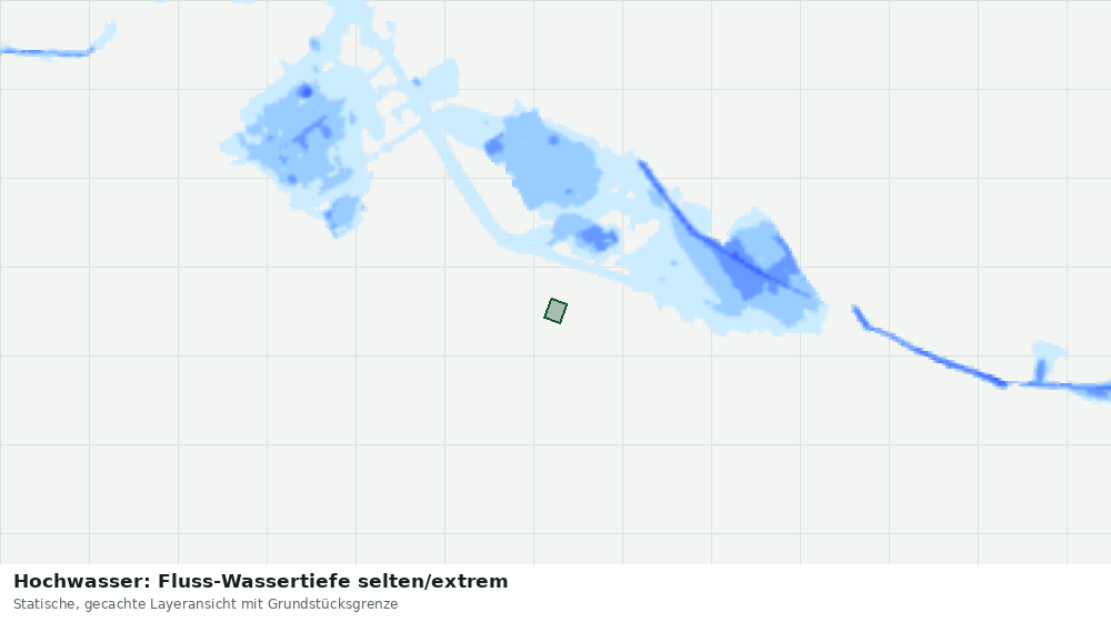 Statische Kartenansicht: Hochwasser: Fluss-Wassertiefe selten/extrem