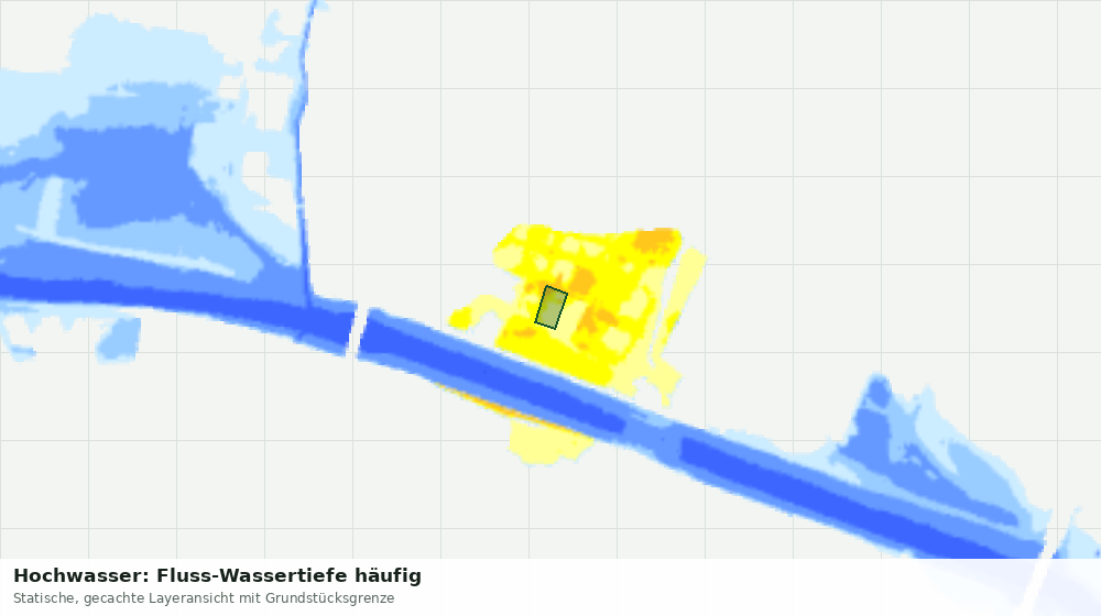 Statische Kartenansicht: Hochwasser: Fluss-Wassertiefe häufig