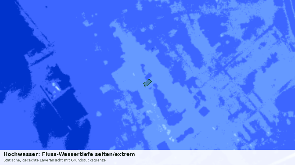 Statische Kartenansicht: Hochwasser: Fluss-Wassertiefe selten/extrem