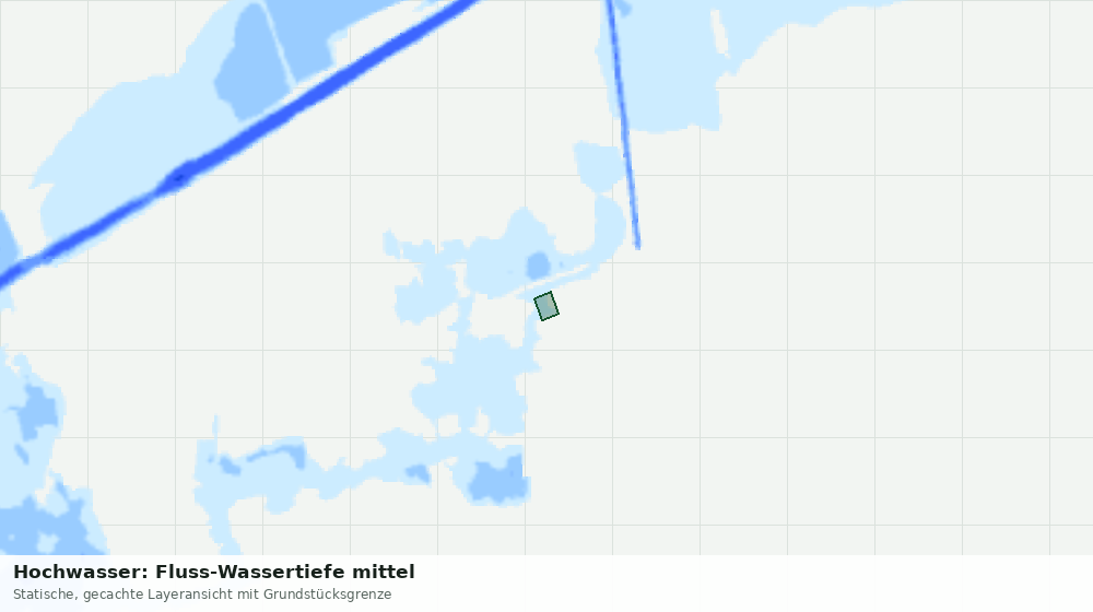 Statische Kartenansicht: Hochwasser: Fluss-Wassertiefe mittel