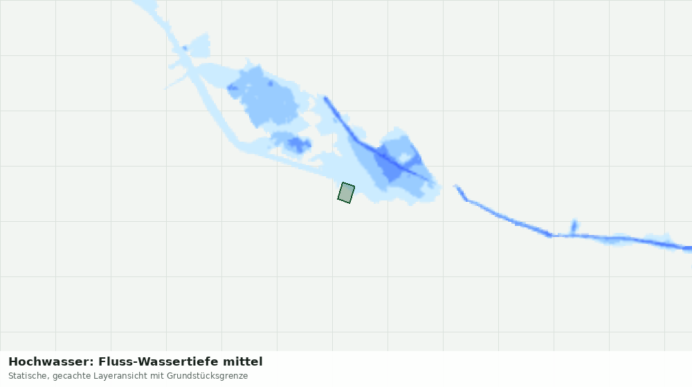 Statische Kartenansicht: Hochwasser: Fluss-Wassertiefe mittel