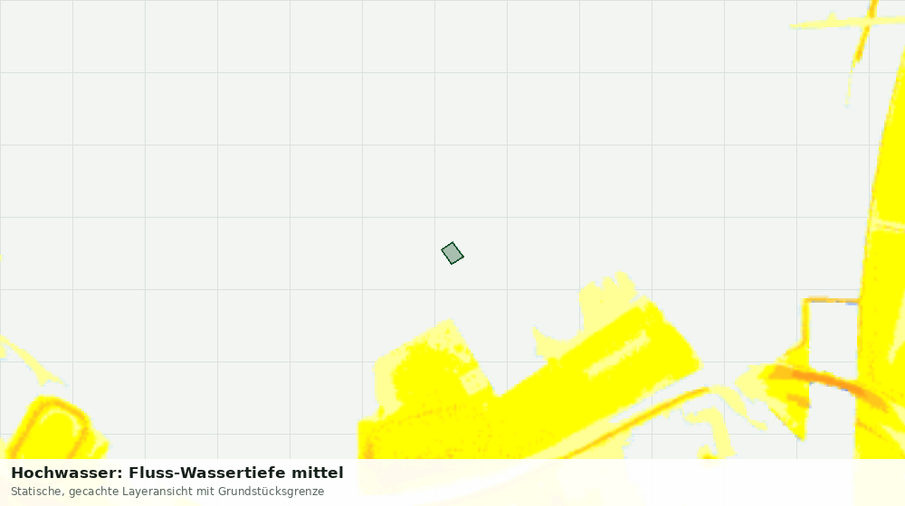 Statische Kartenansicht: Hochwasser: Fluss-Wassertiefe mittel