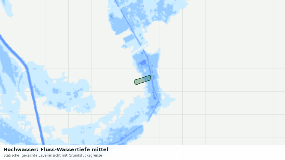 Statische Kartenansicht: Hochwasser: Fluss-Wassertiefe mittel
