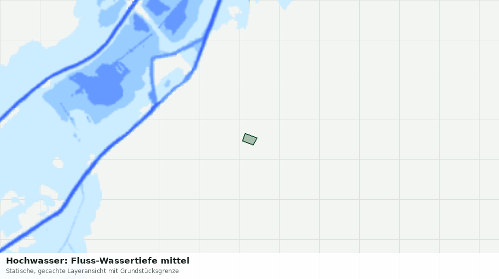 Statische Kartenansicht: Hochwasser: Fluss-Wassertiefe mittel