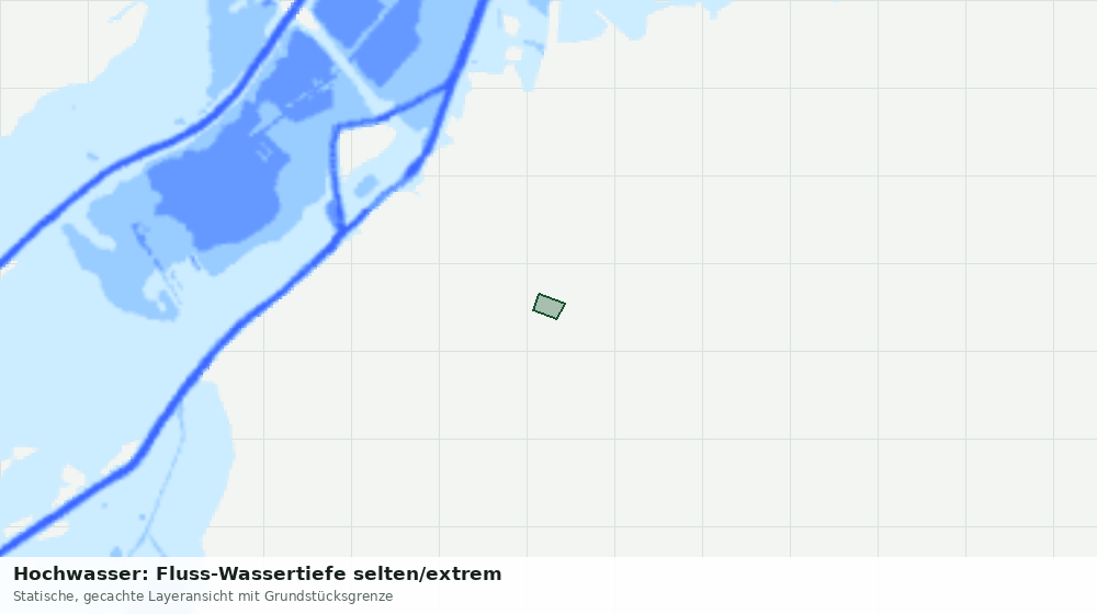Statische Kartenansicht: Hochwasser: Fluss-Wassertiefe selten/extrem