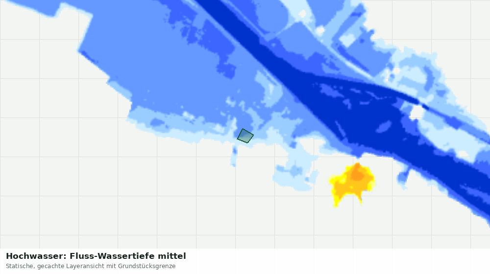 Statische Kartenansicht: Hochwasser: Fluss-Wassertiefe mittel
