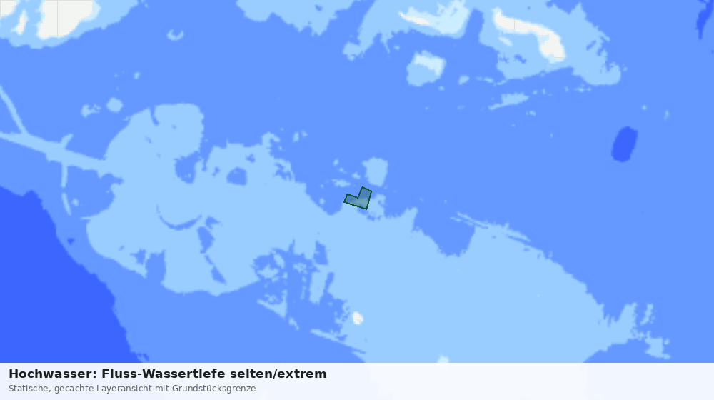 Statische Kartenansicht: Hochwasser: Fluss-Wassertiefe selten/extrem