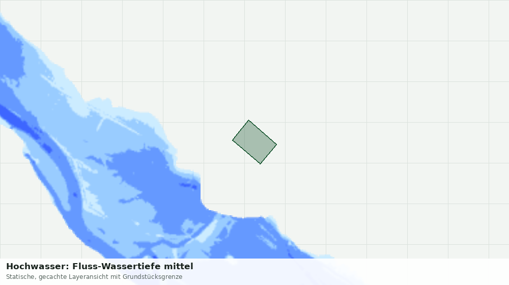 Statische Kartenansicht: Hochwasser: Fluss-Wassertiefe mittel