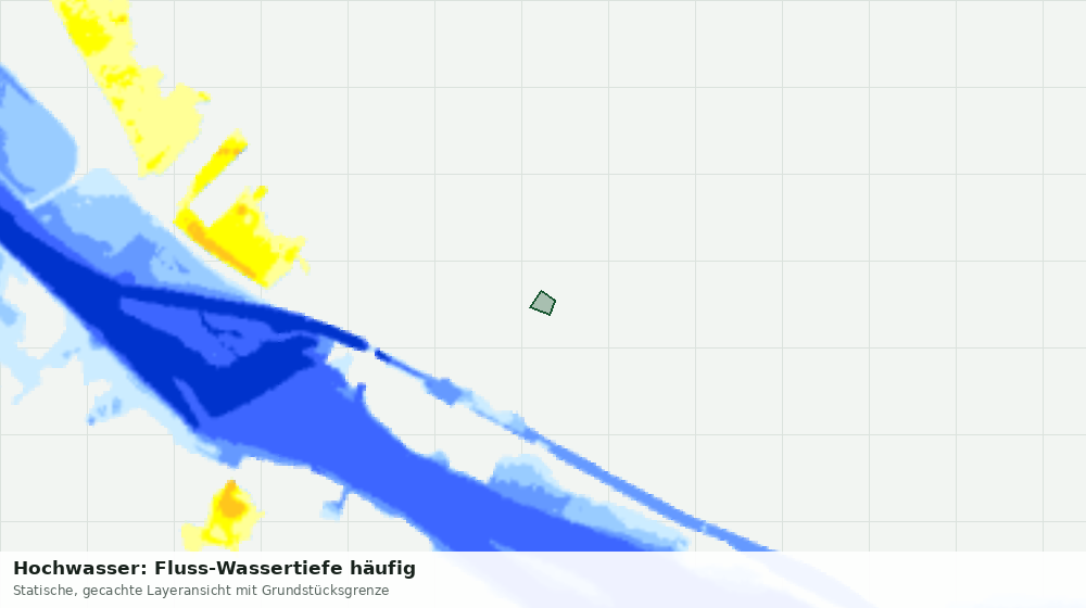 Statische Kartenansicht: Hochwasser: Fluss-Wassertiefe häufig